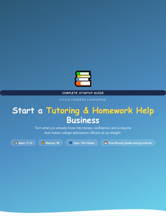 Tutoring & Homework Help guide cover