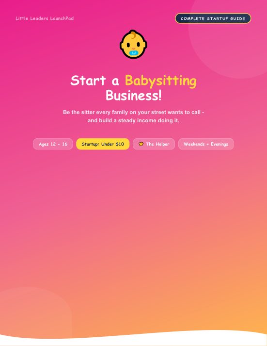 Babysitting guide cover