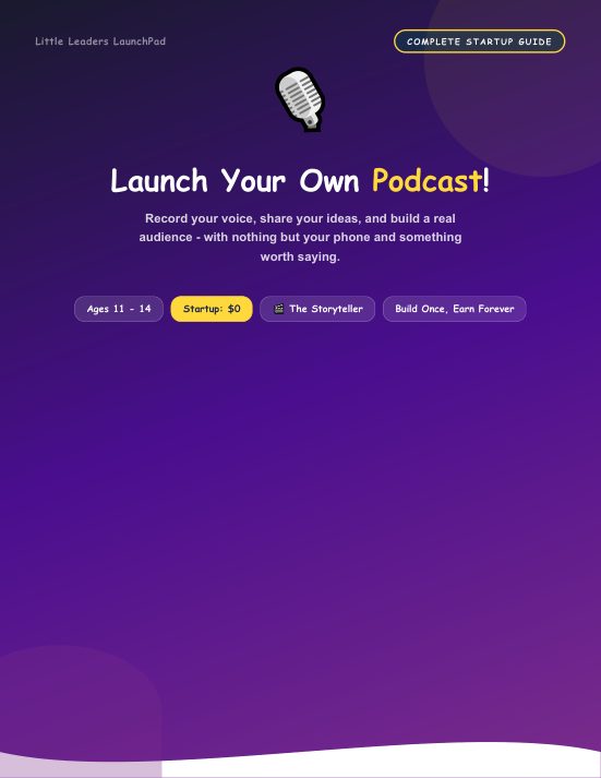 Podcast for Kids guide cover