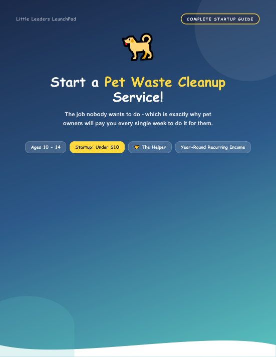 Pet Waste Cleanup guide cover