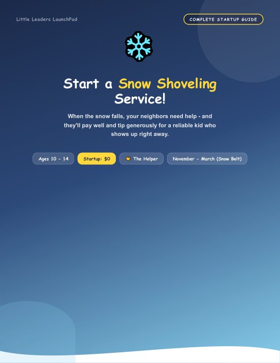 Snow Shoveling guide cover