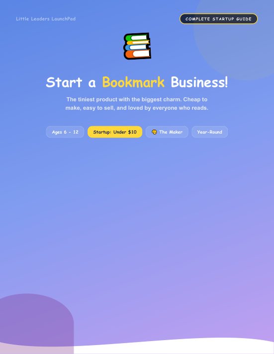 Bookmark guide cover