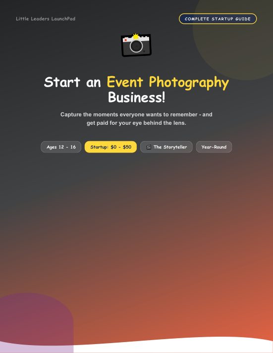 Event Photography guide cover