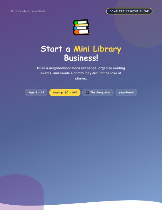 Mini Library & Book Trading guide cover