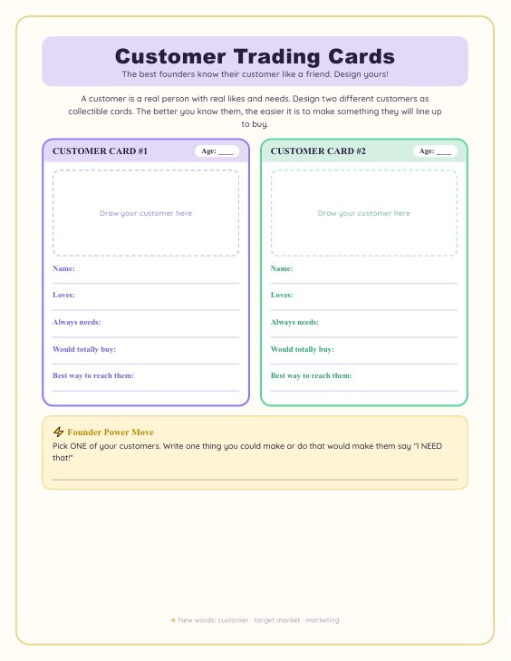 Customer Trading Cards