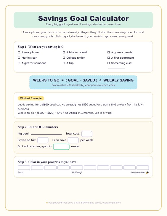 Savings Goal Calculator